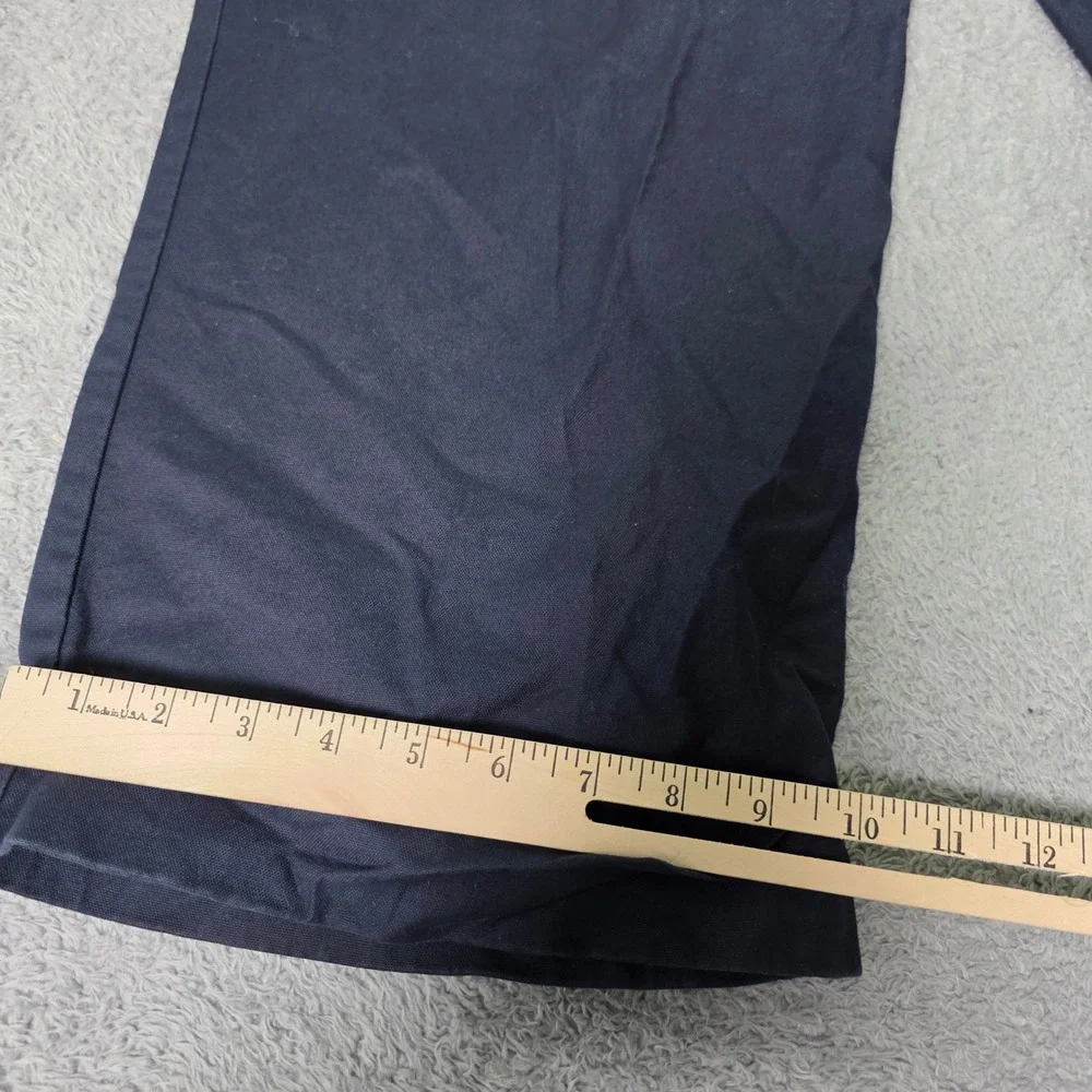 Tommy Hilfiger Womens 18 Chino Pants Navy Blue Stretch Cuffed Cropped Trousers